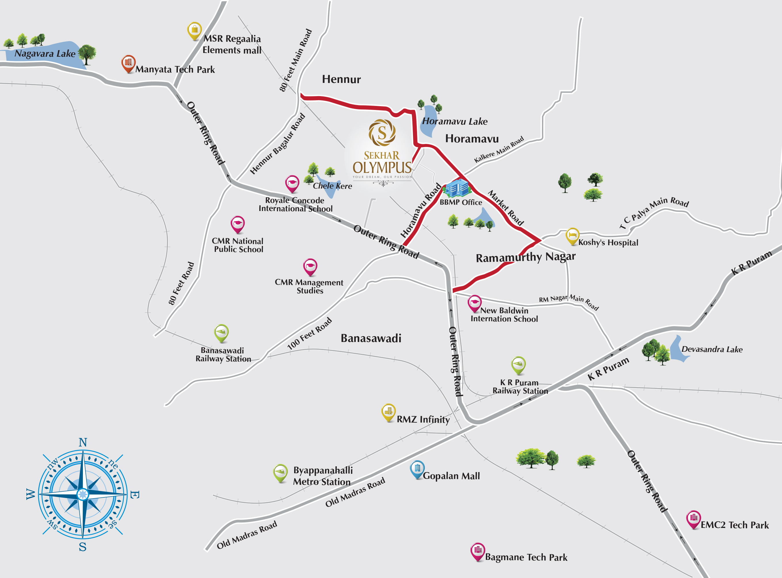 Sekhar Olympus Location Map